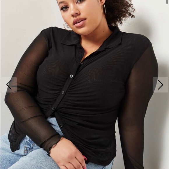 NEW WITH TAG | Ardene | Cropped mesh top XL - Picture 3 of 4